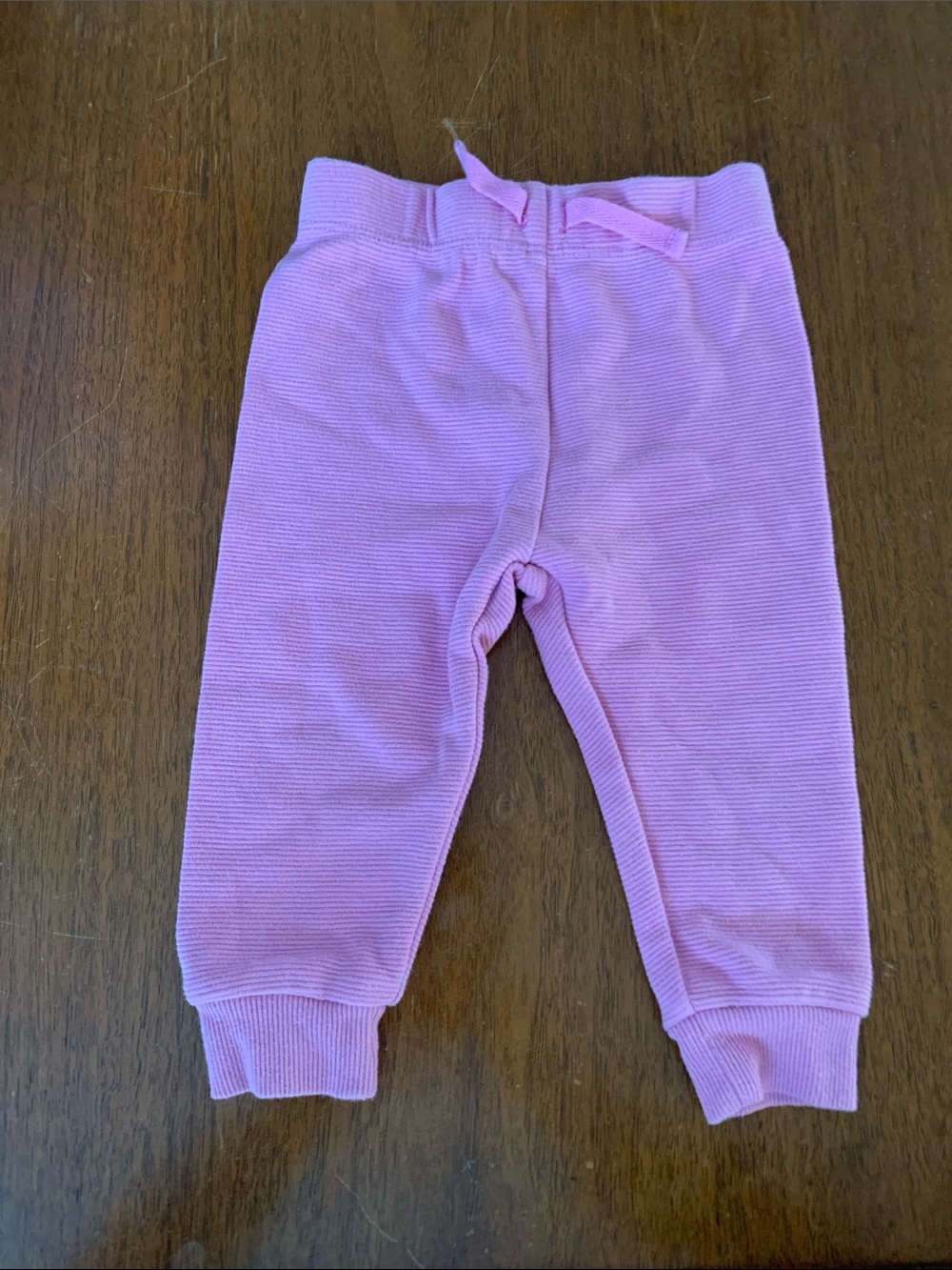 🍓3/$10 Disney Light Pink Ribbed Jogger Pants for Kids size 9m
